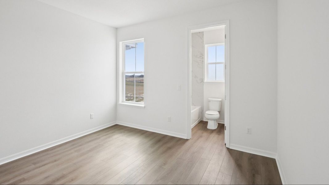 Furnished interior view inside a new home in Isla Mirada, San Antonio (Image 40).