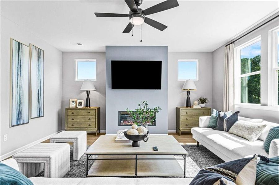 Furnished interior view inside a new home in Wehunt Meadows, Hoschton (Image 19).