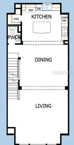 2D floor plan layout of this home in Apex at Seminole Heights, Tampa, FL (Image 3). 2D floor plan layout of this home in Apex at Seminole Heights, Tampa, FL (Image 3).