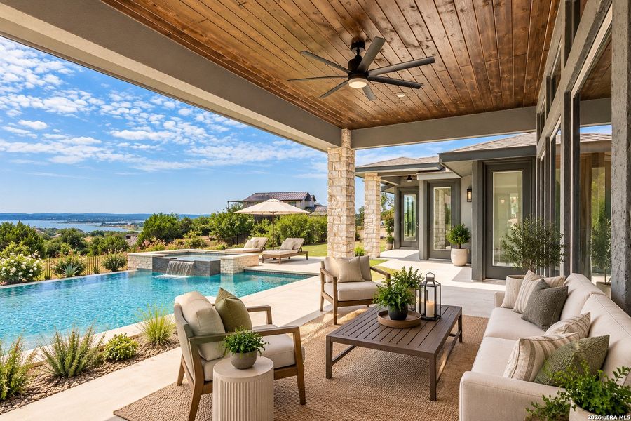 Exterior details and patio area of a home in , Spring Branch (Image 29).