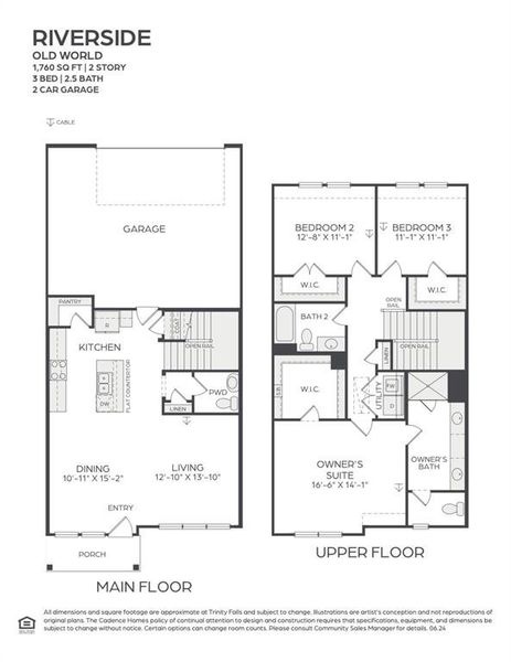 Featuring an open and flowing, light filled main floor paired with private bedroom spaces upstairs, our Riverside plan offers something for everyone in the family!