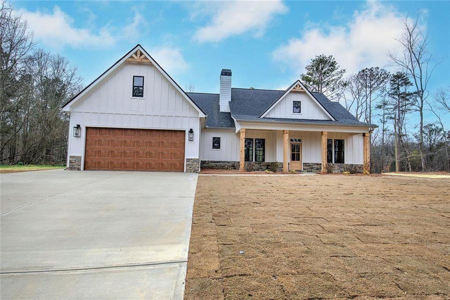 Front exterior of a new home in , Rockmart, GA, highlighting curb appeal (Image 17). Front exterior of a new home in , Rockmart, GA, highlighting curb appeal (Image 17).