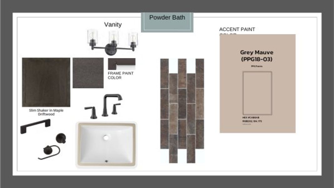 Sample of building materials used in homes in Rio Vista at Kelly Ranch, Aledo (Image 30).