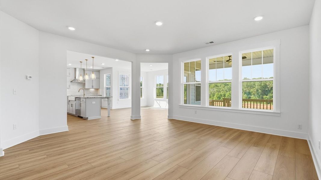 First-rate living space with tasteful hardwood floors and a functional open-concept design located in Woodruff, SC