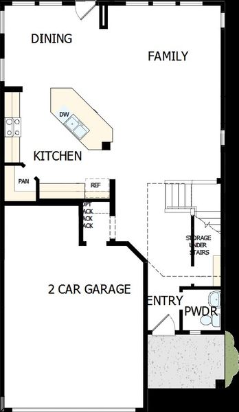 2D floor plan layout of this home in Nexus – Park Collection, Gallatin, TN (Image 2).