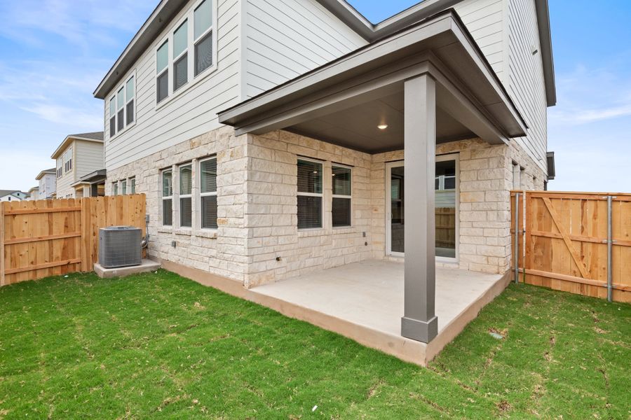 Exterior details and patio area of a home in Park Central, Georgetown (Image 27).