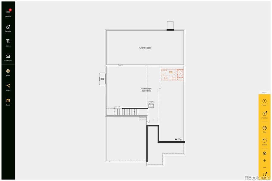 2D floor plan layout of this home in , Erie, CO (Image 2).