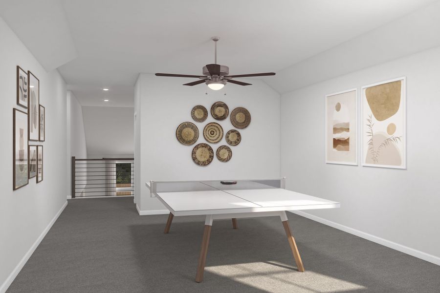 Representative furnished interior of a home built from the Enfield by Tri Pointe Homes in Lariat, Liberty Hill (Image 21).