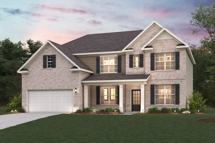 A house with a garage. A house with a garage.