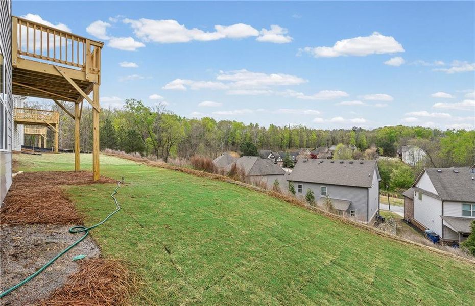 Exterior details and patio area of a home in Sierra Creek, Hoschton (Image 4).