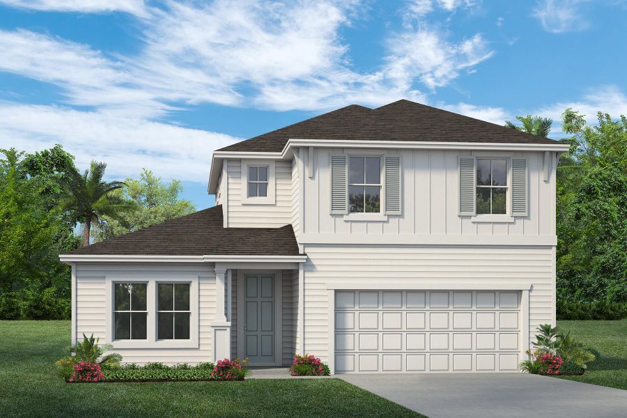 Representative exterior photo of a completed home built from the Paradise by Rockwell Homes in Grassmere, Zellwood, FL (Image 1). Representative exterior photo of a completed home built from the Paradise by Rockwell Homes in Grassmere, Zellwood, FL (Image 1).