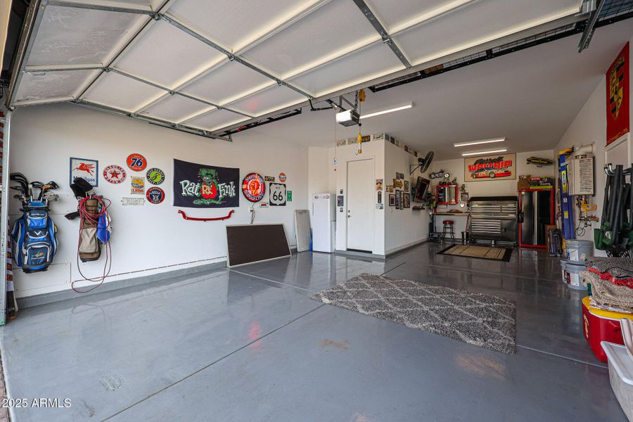 3 Car Tandem Garage w/ Epoxy Floors