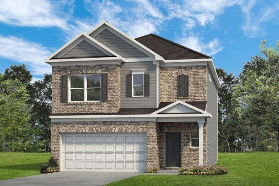 Front exterior of a new home in Sanders Park, Austell, GA, highlighting curb appeal (Image 1). Front exterior of a new home in Sanders Park, Austell, GA, highlighting curb appeal (Image 1).