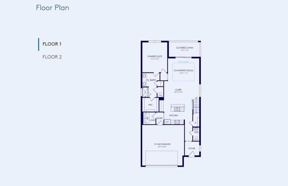 2D floor plan layout of this home in Seaire, Parrish, FL (Image 5).