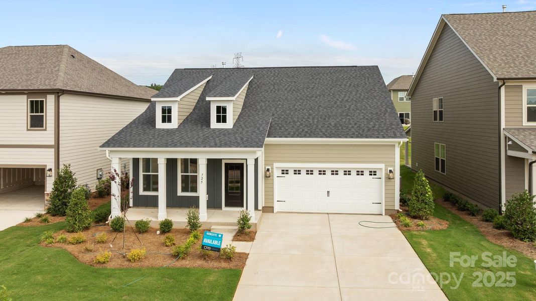 Front exterior of a new home in Lakeside Glen, York, SC, highlighting curb appeal (Image 19). Front exterior of a new home in Lakeside Glen, York, SC, highlighting curb appeal (Image 19).
