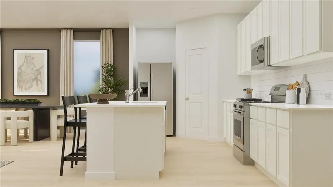 Furnished interior view inside a new home in , Clermont (Image 3).