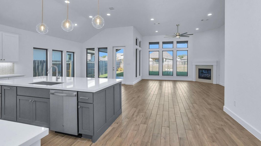 Furnished interior view inside a new home in Artavia 55' - Valencia, Conroe (Image 5).