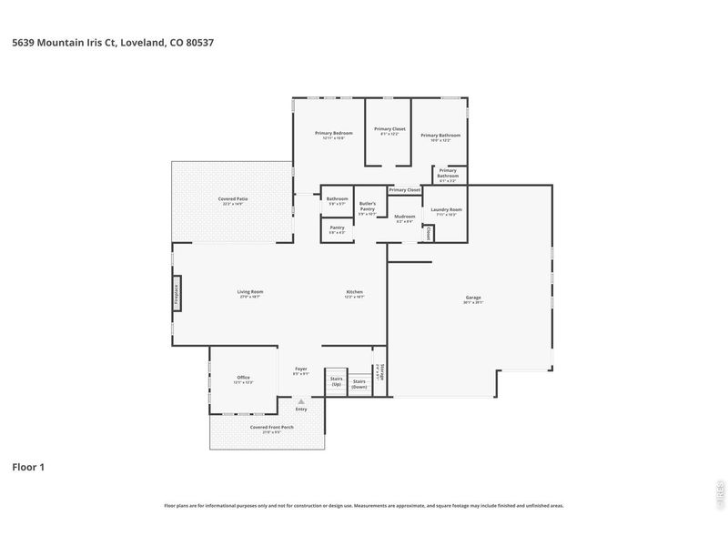 2D floor plan layout of this home in , Loveland, CO (Image 6).