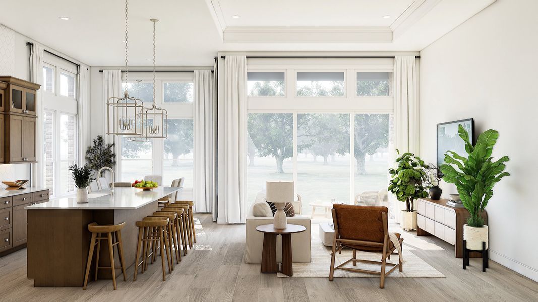Great Room with Multi-Slider Door