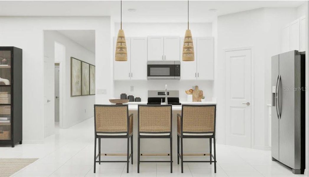 Furnished interior view inside a new home in Island Lakes at Coco Bay, Englewood (Image 10).