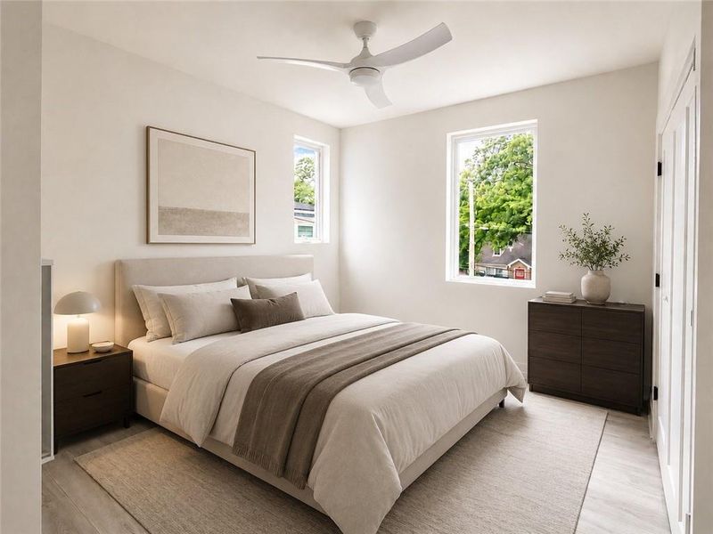 Furnished interior view inside a new home in , Atlanta (Image 9).