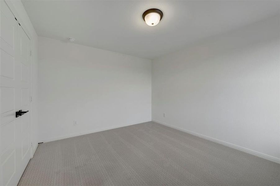 Unfurnished room with carpet and baseboards