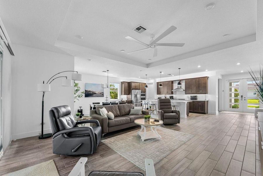 Furnished interior view inside a new home in Tradition - Telaro, Port St. Lucie (Image 9). Furnished interior view inside a new home in Tradition - Telaro, Port St. Lucie (Image 9).