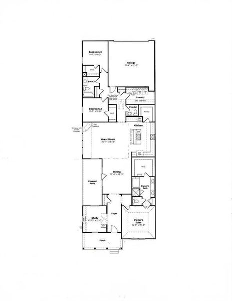 2D floor plan layout of this home in , Rowlett, TX (Image 3).