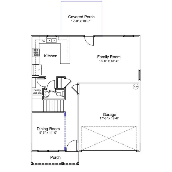 2D floor plan layout of this home in River Tide Farms, Bolivia, NC (Image 4).