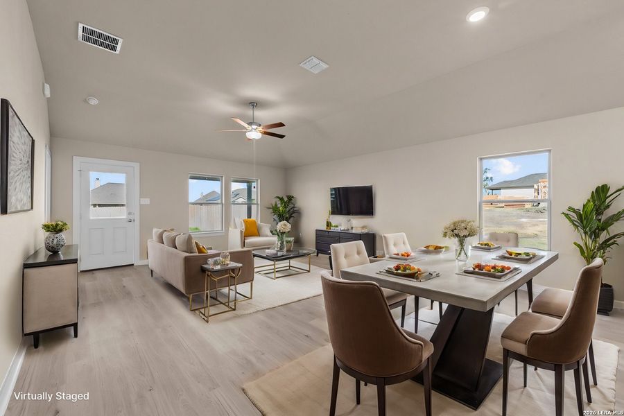 Furnished interior view inside a new home in Verano Farms, San Antonio (Image 11).