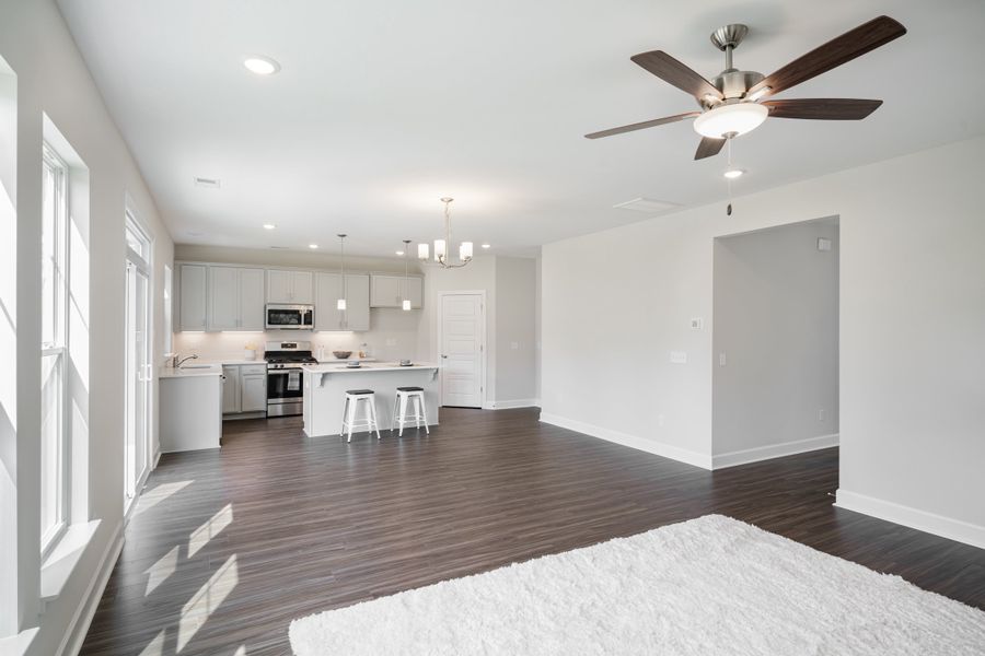 Representative unfurnished interior of a home built from the The Harrison by Cothran Homes in Holly Ridge, Greenville (Image 20). Representative unfurnished interior of a home built from the The Harrison by Cothran Homes in Holly Ridge, Greenville (Image 20).