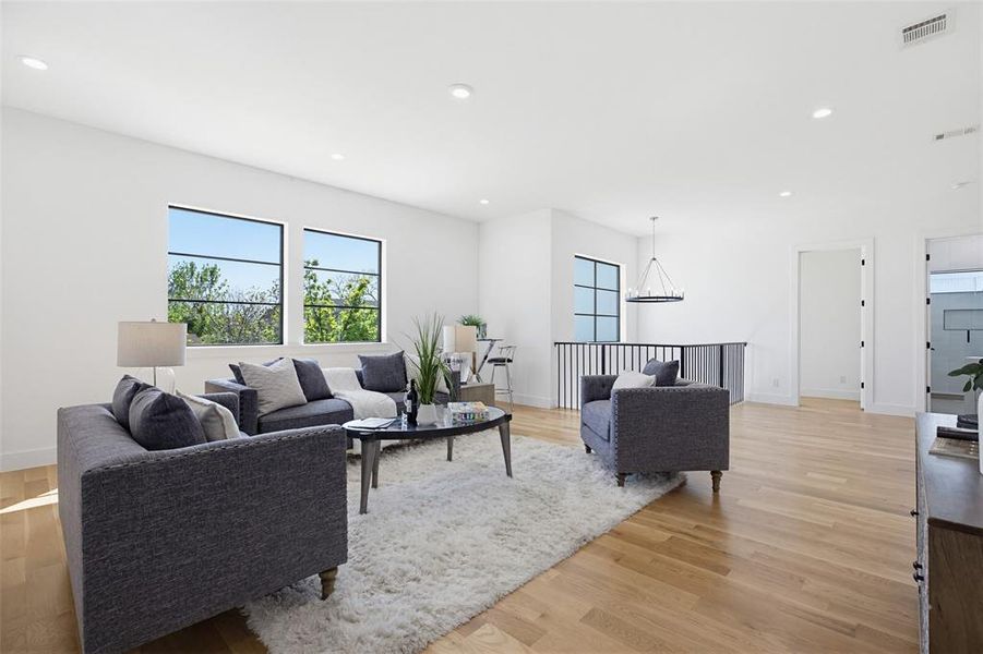 Furnished interior view inside a new home in , Dallas (Image 15). Furnished interior view inside a new home in , Dallas (Image 15).