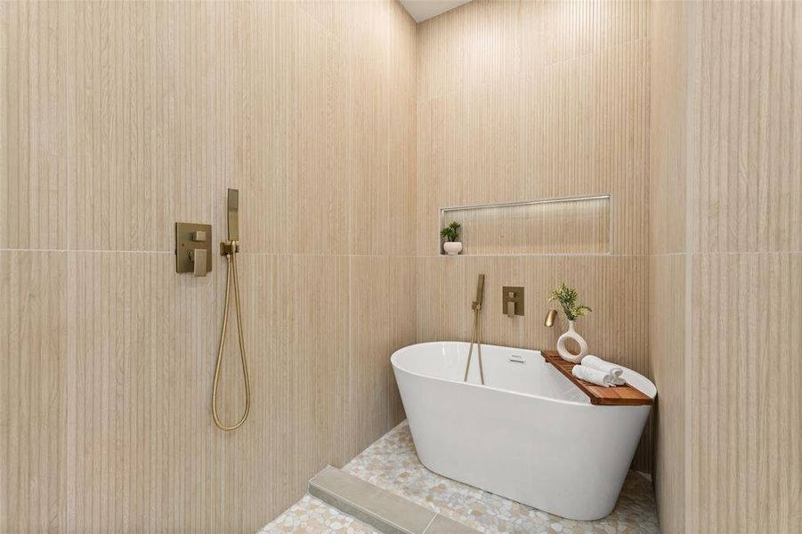 Close-up of interior finishes inside a home in , Dallas (Image 18).