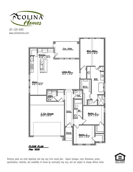 2D floor plan layout of this home in Lago Mar, La Marque, TX (Image 5).