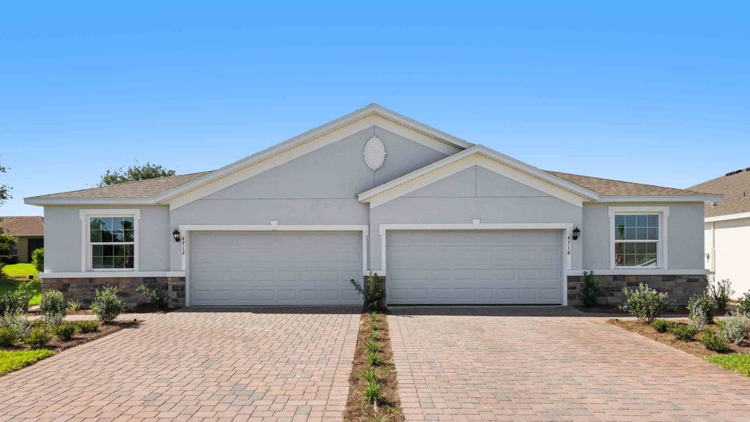 Representative exterior photo of a completed home built from the Siesta by D.R. Horton in Ocala Preserve, Ocala, FL (Image 1).