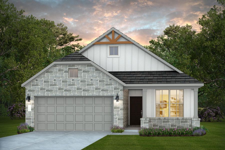 Representative exterior photo of a completed home built from the Gunnison by Pulte Homes in Nopal Valley, San Antonio, TX (Image 2). Representative exterior photo of a completed home built from the Gunnison by Pulte Homes in Nopal Valley, San Antonio, TX (Image 2).