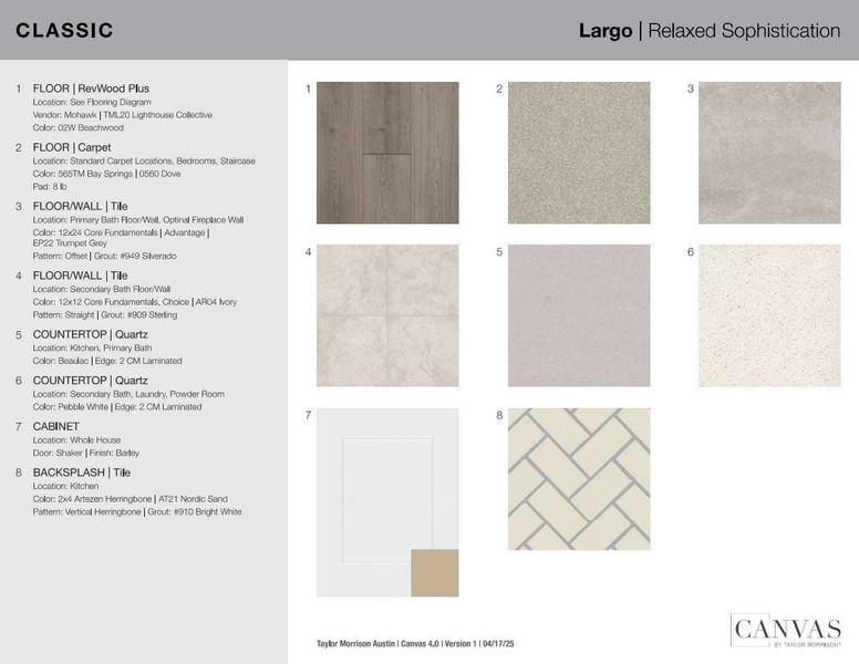 8508 Ambergill Court design selections! This home is currently under construction and selections are subject to change.