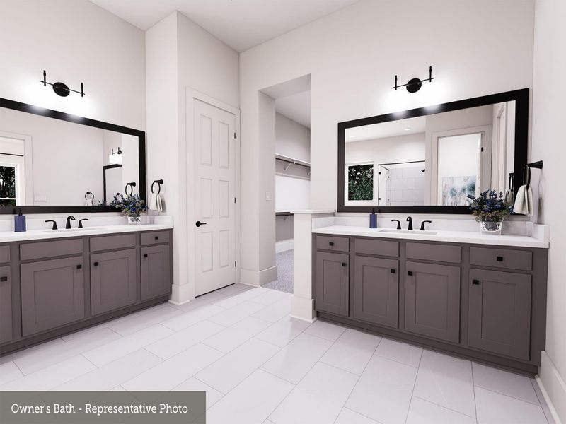 EXAMPLE PHOTO: Two large vanities as well as a big walk in closet and linen closet! EXAMPLE PHOTO: Two large vanities as well as a big walk in closet and linen closet!