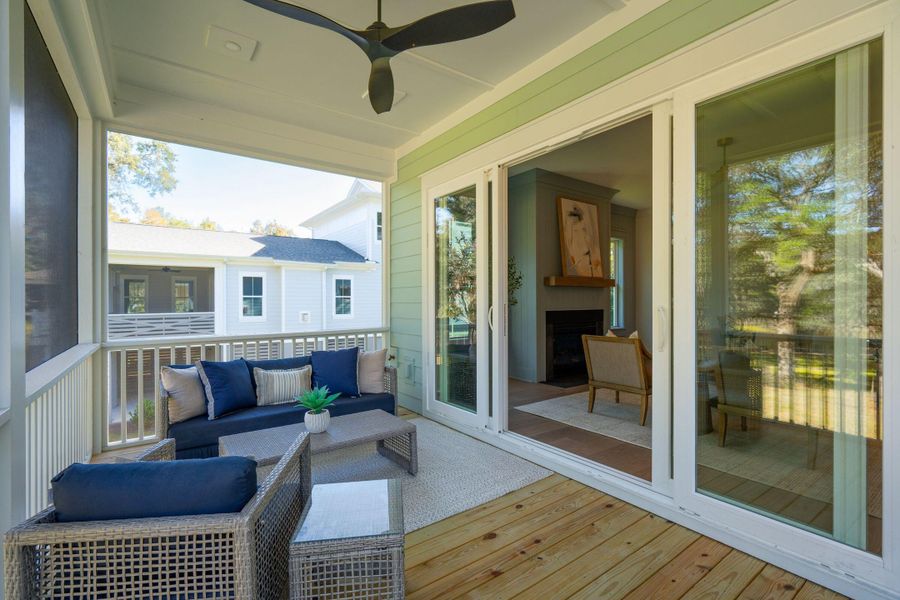 Exterior details and patio area of a home in , Johns Island (Image 4).