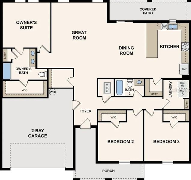 2D floor plan layout of this home in Sugarmill Woods, Homosassa, FL (Image 2). 2D floor plan layout of this home in Sugarmill Woods, Homosassa, FL (Image 2).