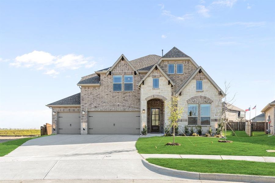 Front exterior of a new home in Silo Mills, Joshua, TX, highlighting curb appeal (Image 2).