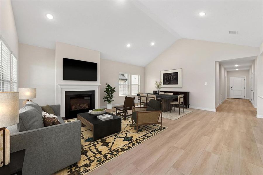 Furnished interior view inside a new home in Aspire at Noble Ridge, Howe (Image 16).