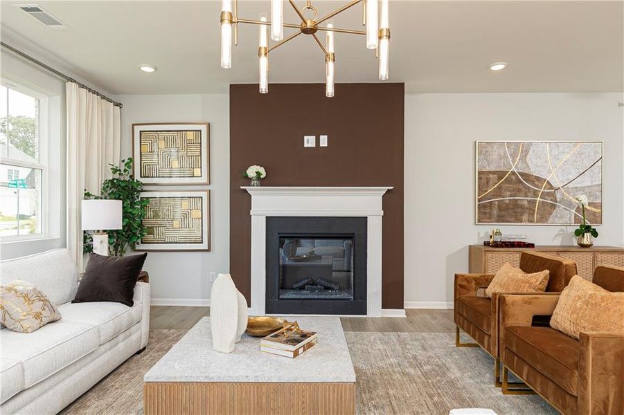 Furnished interior view inside a new home in The Beacon at Old Peachtree Single Family Homes, Lawrenceville (Image 26).