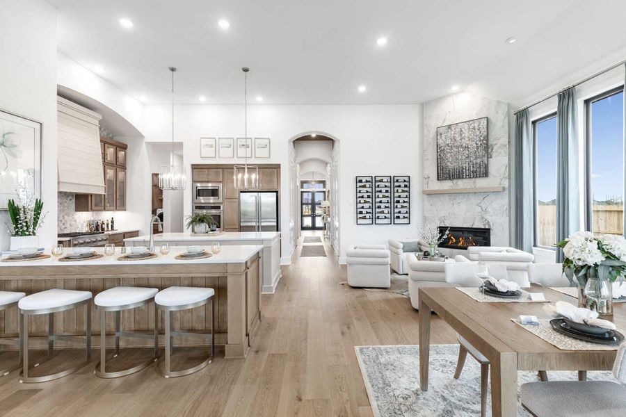 Representative Kitchen/Family Room - some options shown