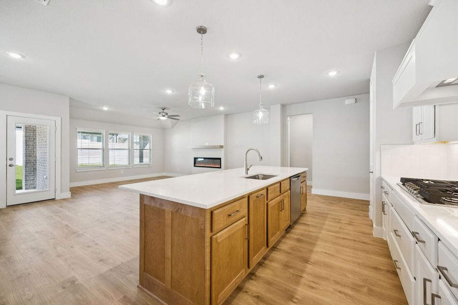 Representative furnished interior of a home built from the Adolphus by Centre Living Homes in Painted Tree Woodland West, McKinney (Image 7).