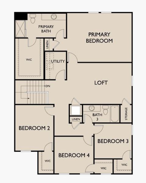 2D floor plan layout for the Supernova by Starlight Homes in Watson Hill, Summerville, SC (Image 4).