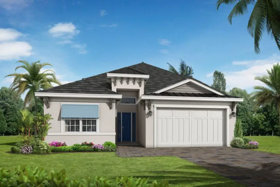 Representative exterior photo of a completed home built from the Grenada 2 by Medallion Home in The Willows, Parrish, FL (Image 4).
