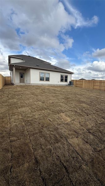 Rear of Home & Private Backyard