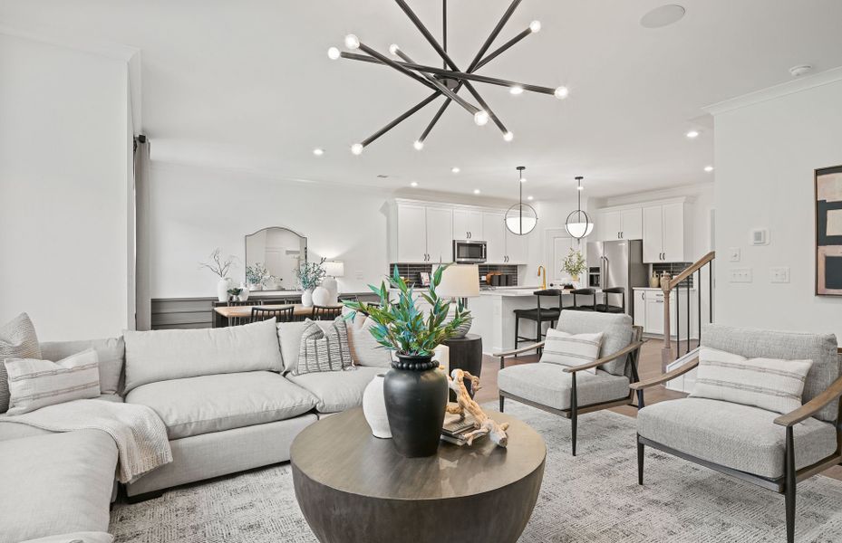 Representative furnished interior of a home built from the Wynfield by Pulte Homes in Bleckley Station, Ball Ground (Image 5).