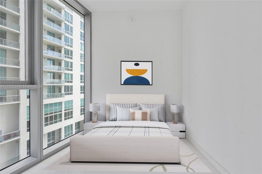 Furnished interior view inside a new home in Aston Martin Residences, Miami (Image 9). Furnished interior view inside a new home in Aston Martin Residences, Miami (Image 9).